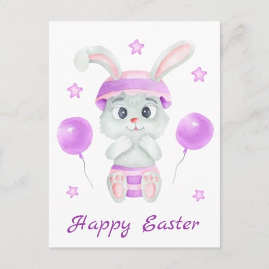 Niedlich Osterhase für positive Stimmung Postkarte (Vorderseite)