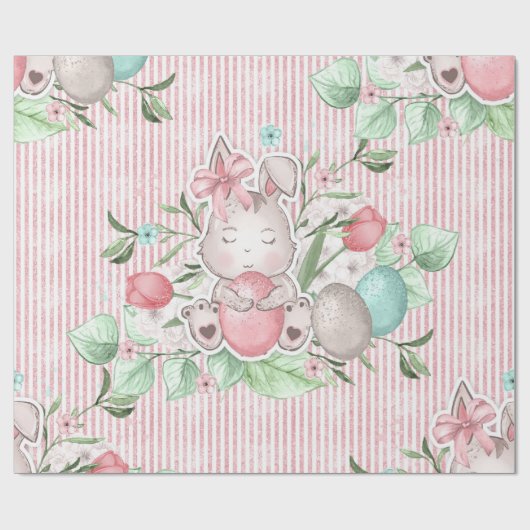 Niedlich Osterhase Geschenkpapier (Flach)