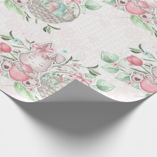Niedlich Osterhase Geschenkpapier (Ecke)