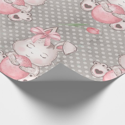 Niedlich Osterhase Geschenkpapier (Ecke)