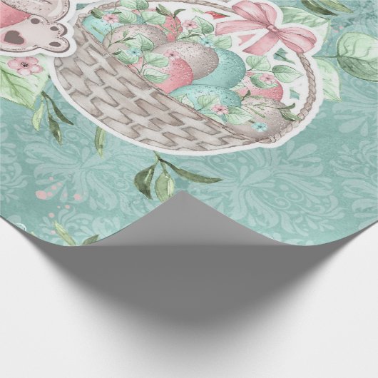 Niedlich Osterhase Geschenkpapier (Ecke)