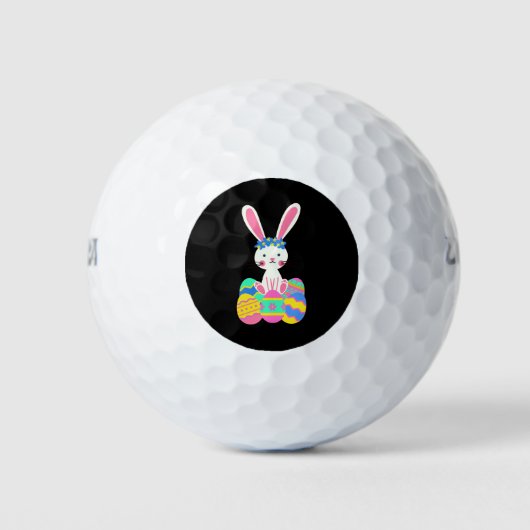 Niedlich Osterhase Golfball (Vorderseite)
