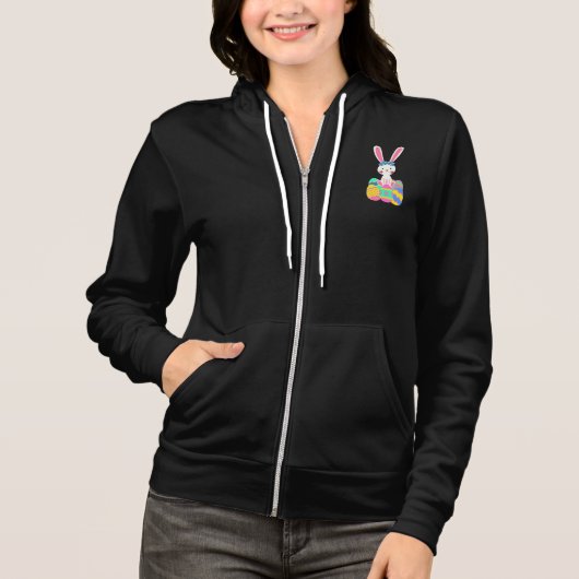 Niedlich Osterhase Hoodie (Vorderseite)
