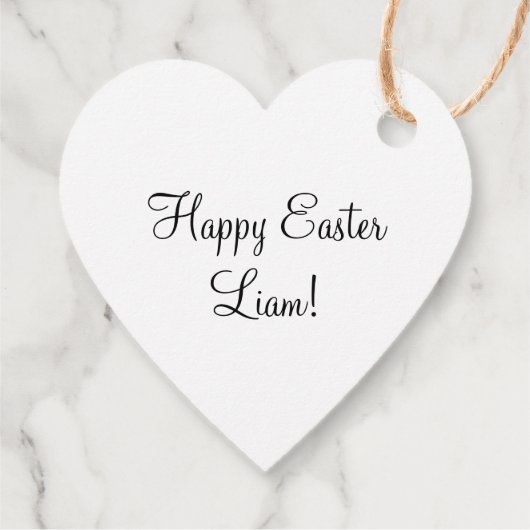 Niedlich Osterhase in den Blume Geschenkanhänger (Rückseite)