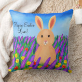 Niedlich Osterhase in den Blume Kissen (Decke)