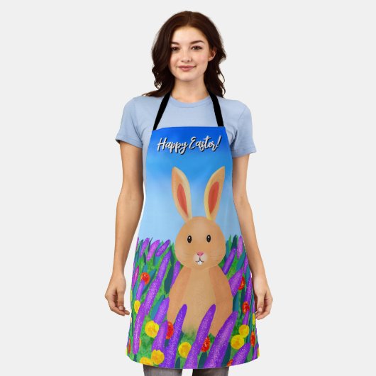 Niedlich Osterhase in den Blume Schürze (Getragen)