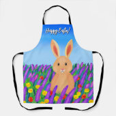 Niedlich Osterhase in den Blume Schürze (Vorderseite)