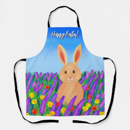 Niedlich Osterhase in den Blume Schürze