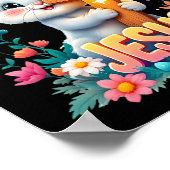 Niedlich Osterhase Jesus Faith Cross Christlich Poster (Ecke)