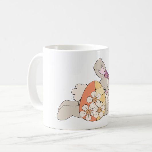Niedlich Osterhase Kaffeetasse (Vorderseite Links)