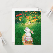 Niedlich Osterhase Karte (Vorderseite/Rückseite Beispiel)