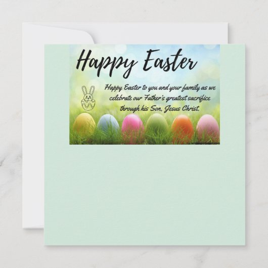 Niedlich Osterhase Karte (Rückseite)