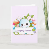 Niedlich Osterhase Karte (Vorderseite)
