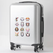 Niedlich Osterhase Kawaii Aufkleber (Koffer)