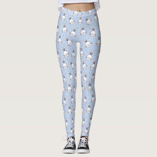 Niedlich Osterhase Leggings (Vorderseite)