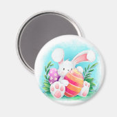 Niedlich Osterhase | Magnet (Vorderseite/Rückseite)