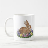 Niedlich Osterhase mit Blume Kaffeetasse (Links)