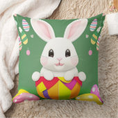Niedlich Osterhase mit dekorativen Eiern Kissen (Decke)