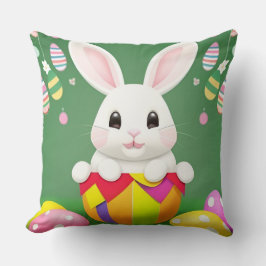 Niedlich Osterhase mit dekorativen Eiern Kissen