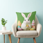 Niedlich Osterhase mit dekorativen Eiern Kissen (Stuhl )