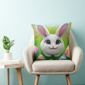 Niedlich Osterhase mit dekorativen Eiern Kissen (Stuhl )