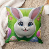 Niedlich Osterhase mit dekorativen Eiern Kissen (Decke)