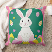 Niedlich Osterhase mit dekorativen Eiern Kissen (Decke)