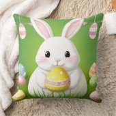 Niedlich Osterhase mit dekorativen Eiern Kissen (Decke)