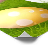 Niedlich Osterhase mit dekorativen Eiern Poster (Ecke)