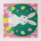 Niedlich Osterhase mit dekorativen Eiern Puzzle (Horizontal)