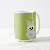 Niedlich Osterhase mit Ei und Individuelle Name Kaffeetasse (VorderseiteRechts)