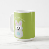 Niedlich Osterhase mit Ei und Individuelle Name Kaffeetasse (Vorderseite Links)
