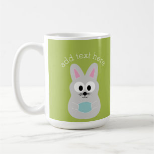 Niedlich Osterhase mit Ei und Individuelle Name Kaffeetasse