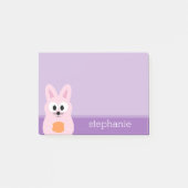 Niedlich Osterhase mit Ei und Individuelle Name pi Post-it Klebezettel (Vorderseite)