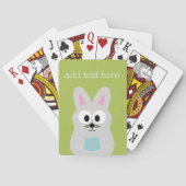 Niedlich Osterhase mit Ei und Individuelle Name Spielkarten (Rückseite)