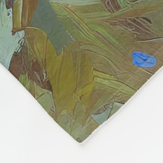 Niedlich Osterhase mit farbigen Eiern Fleecedecke (Ecke)