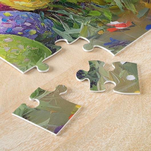 Niedlich Osterhase mit farbigen Eiern Puzzle (Seite)