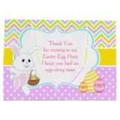 Niedlich Osterhase Ostereier Hunt Danke Große Geschenktüte (Rückseite)