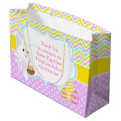 Niedlich Osterhase Ostereier Hunt Danke Große Geschenktüte (Rückseite Schrägansicht)