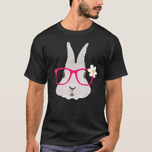 Niedlich Osterhase Ostereier Ostereier Eierlehrer  T-Shirt (Vorderseite)