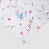 Niedlich Osterhase, Ostereier und Blume Seidenpapier (Ausschnitt)