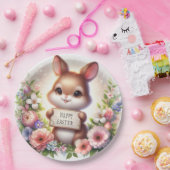 Niedlich Osterhase Osterfest Pappteller (Party)