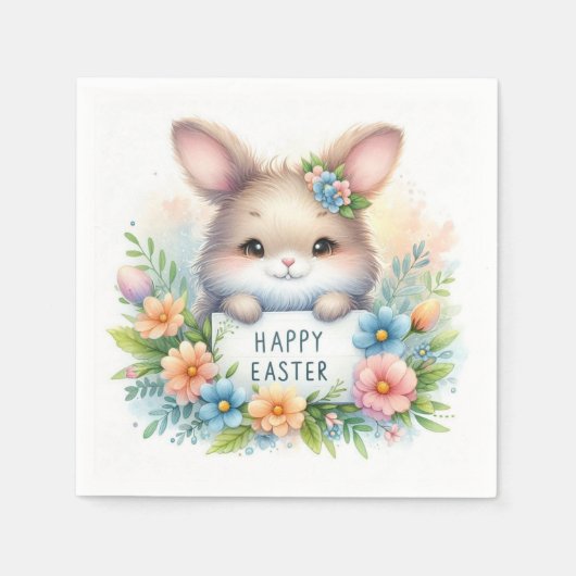 Niedlich Osterhase Osterfest Serviette (Vorderseite)