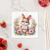 Niedlich Osterhase Osterfest Serviette (Beispiel)