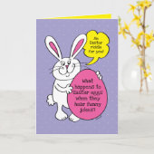 Niedlich Osterhase Osterhase Eggeruch für Kinder Karte (Gelbe Blume)