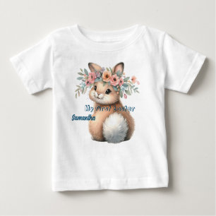 Niedlich Osterhase Ostern bearbeitbar Baby T-shirt