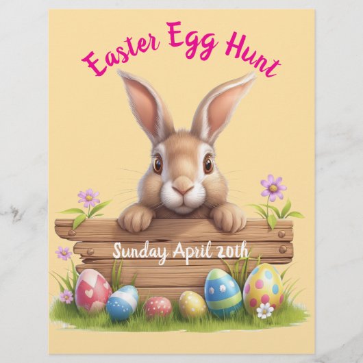 Niedlich Osterhase Ostern Eizelljagd Flyer (Vorne)