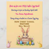 Niedlich Osterhase Ostern Eizelljagd Flyer (Hinten)