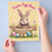 Niedlich Osterhase Ostern Eizelljagd Flyer (Hand)