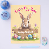 Niedlich Osterhase Ostern Eizelljagd Flyer (Einzeln)